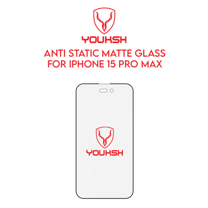 Youksh iPhone 15 Pro Max Matte Screen Protector