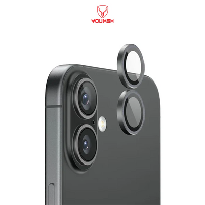 Youksh iPhone 16/16 Plus Camera Ring Glass Protector