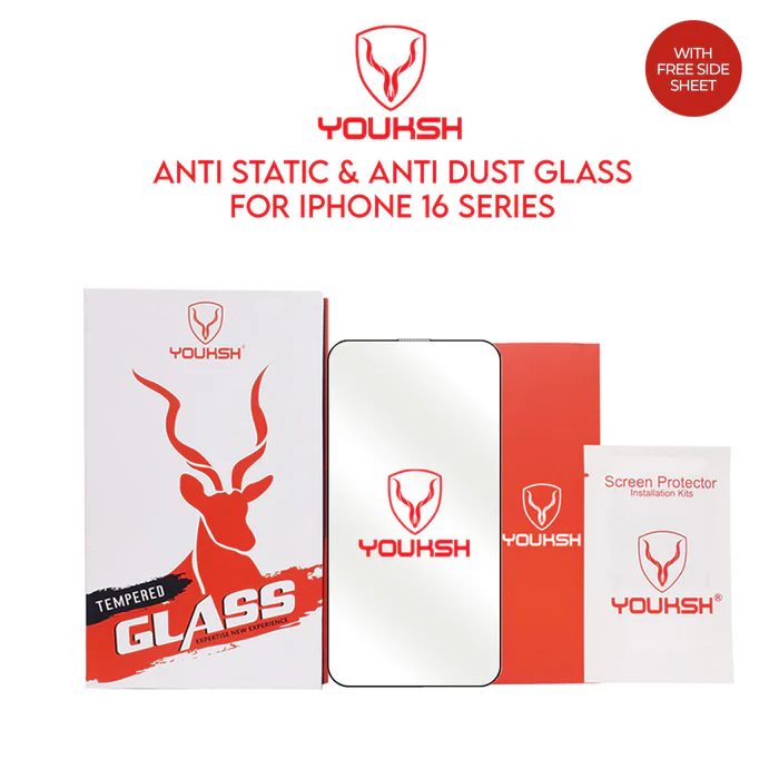 Youksh iPhone 16 Matte Glass Protector