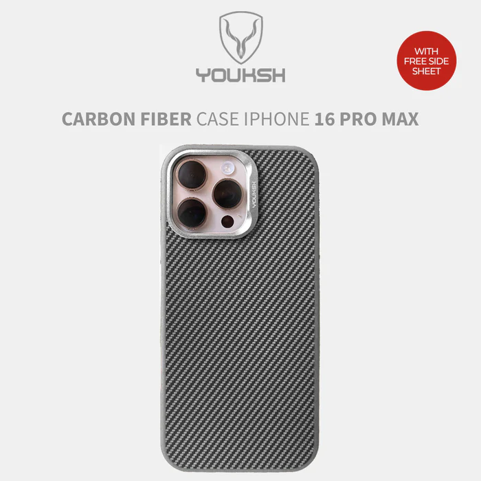 Youksh iPhone 16 Pro Carbon Fiber Case