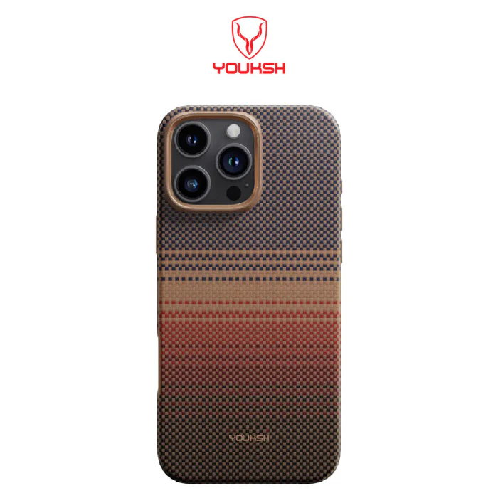 Youksh iPhone 16 Pro Max Carbon Military Grade Sunset Case