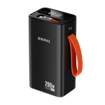 Zero Lumin L-300 black 30,000 mAh 200 W power bank with orange carrying strap