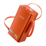 Orange Zero Lumin L-300 30,000 mAh power bank with 200 W Fast Charge marking and carrying strap