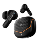 Zero Wave ANC earbuds and charging case in Lava Black