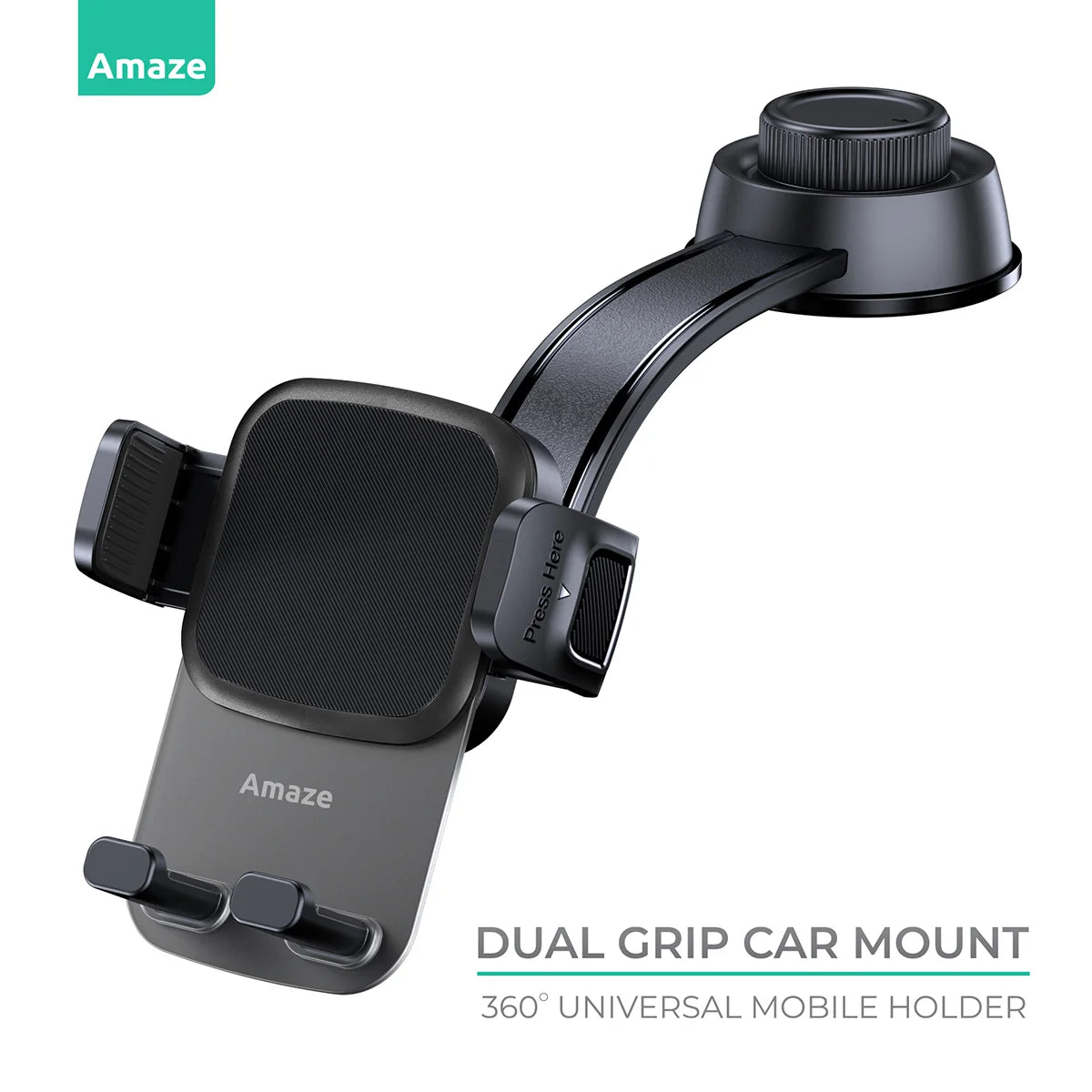 Amaze Dual Grip 360 Degree Mobile Holder A590 – Black