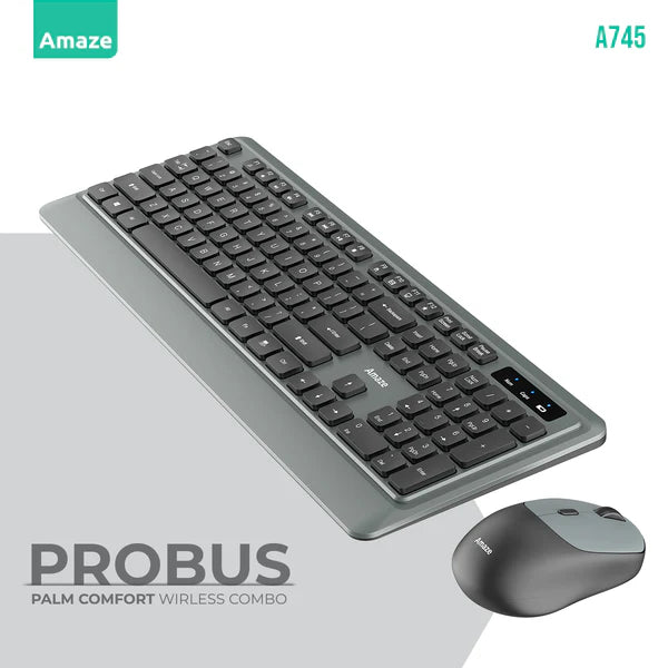 Amaze Probus Palm Comfort Wireless Keyboard & Mouse Combo – A745