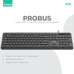 Amaze Probus Super Silent Chocolate Keys Wired Keyboard – A734