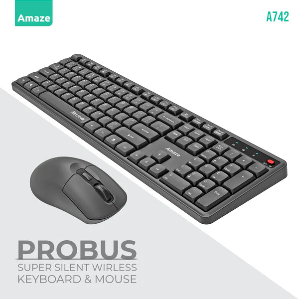 Amaze Probus Super Silent Wireless Keyboard & Mouse Combo – A742