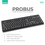 Amaze Probus Super Smooth Ergonomic Wired Keyboard Black – A732