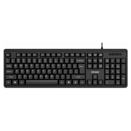 Amaze Probus Super Smooth Ergonomic Wired Keyboard Black – A732