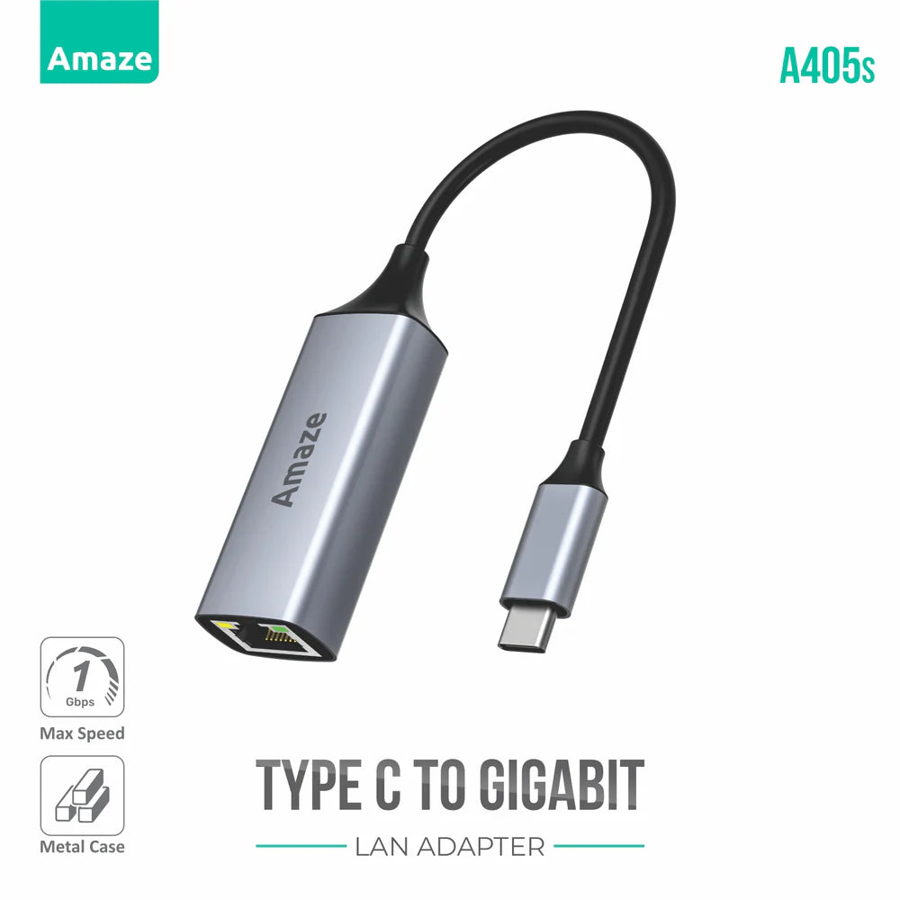 Amaze Type-C To Gigabit Ethernet Adapter – A405s