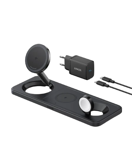 Anker Foldable 3-in-1 Wireless Charging Station Qi2 Certified – A25m1