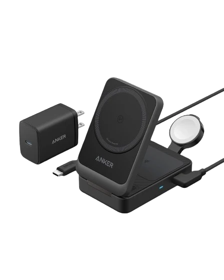 Anker MagGo Wireless Charging Station (Foldable 3-in-1) – B2557