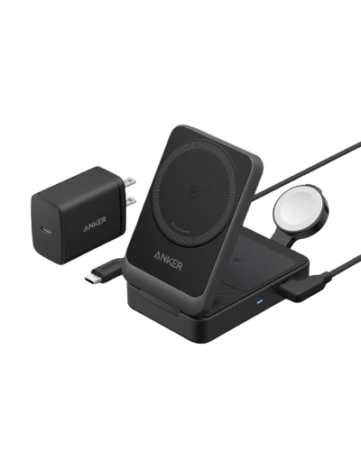 Anker MagGo Wireless Charging Station (Foldable 3-in-1) – B2557