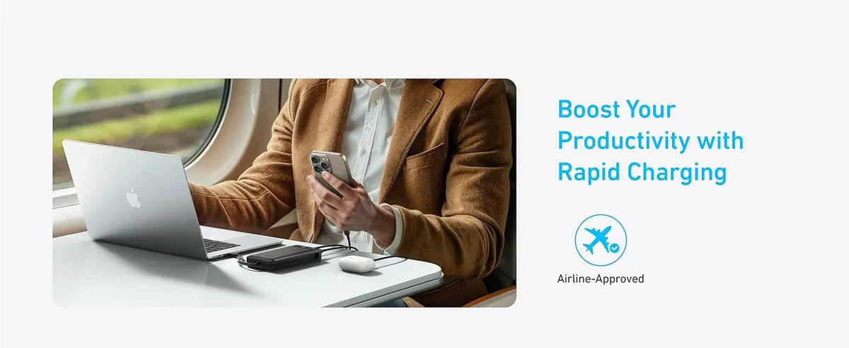 Anker Power Bank (20K, 87W, Built-In USB-C Cable) – A1383