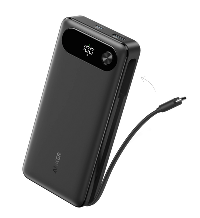 Anker Power Bank (20K, 87W, Built-In USB-C Cable) – A1383