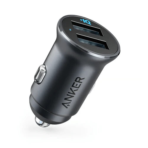 Anker PowerDrive 2 Alloy Metal 24W Mini Car Charger 2 Ports- A2727