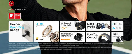 Anker Soundcore Aeroclip Open-Ear Earbuds – Midnight