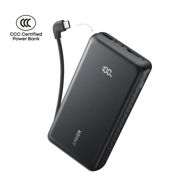 Anker Zolo Powerbank 20000mAh 22.5W Fast Charging Power Bank with Built-in USB-C Cable – A110E