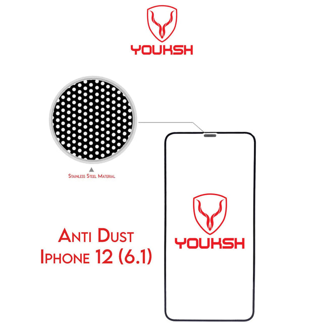 Youksh iPhone 12 Anti Dust Glass Protector