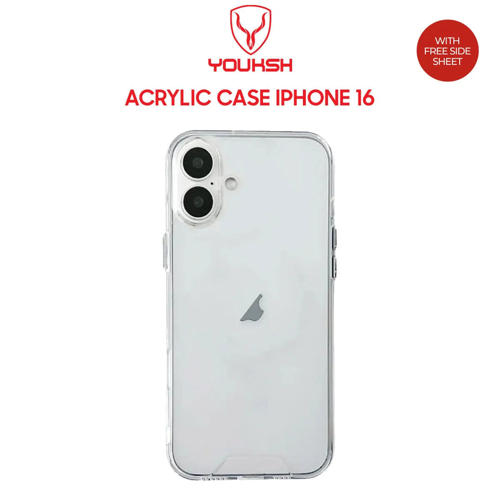 Youksh iPhone 16 HD Clear Acrylic Case