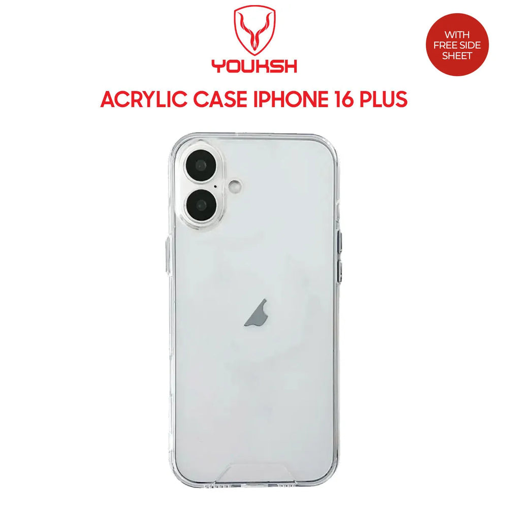 Youksh iPhone 16 Plus Clear Acrylic Case