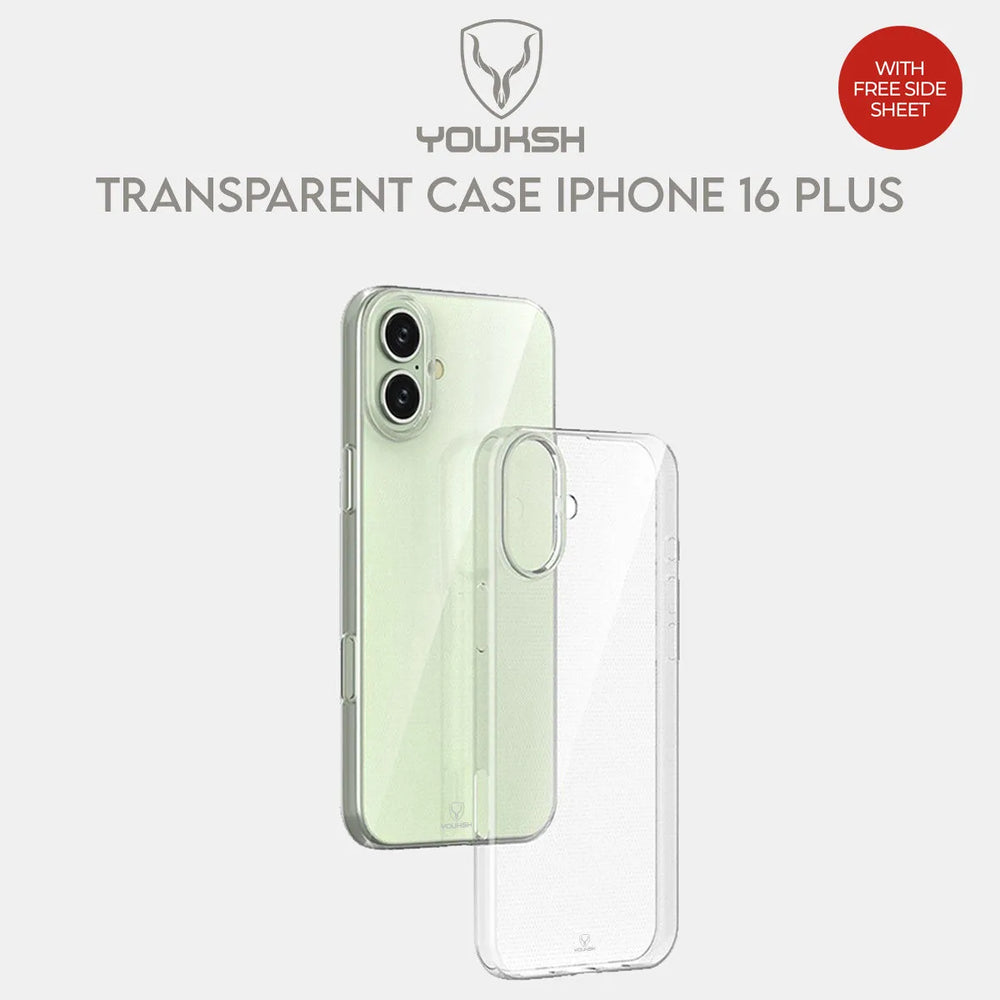 Youksh iPhone 16 Plus Transparent Case