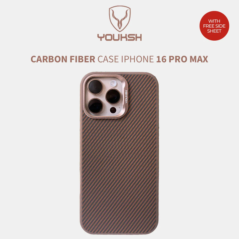 Youksh iPhone 16 Pro Max Carbon Fiber Case