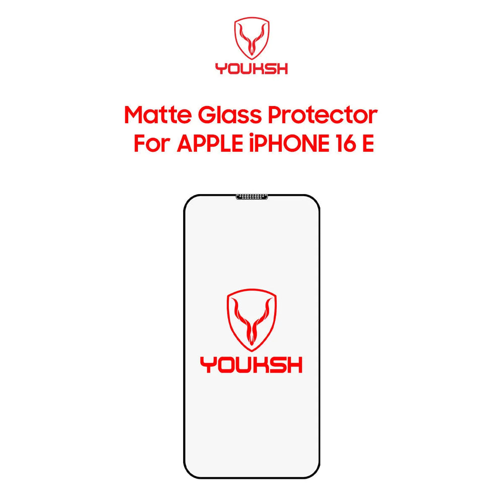 Youksh iPhone 16e Matte Glass Screen Protector