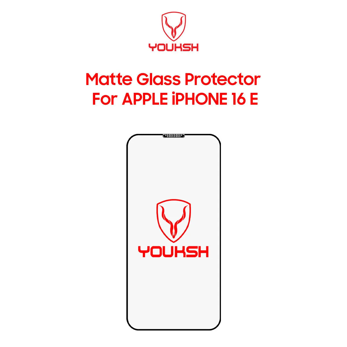 Youksh iPhone 16e Matte Glass Screen Protector