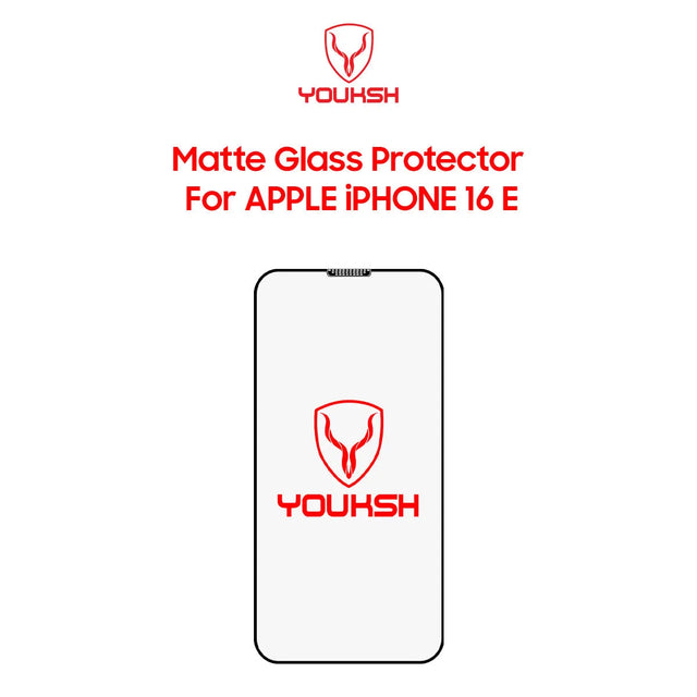 Youksh iPhone 16e Matte Glass Screen Protector