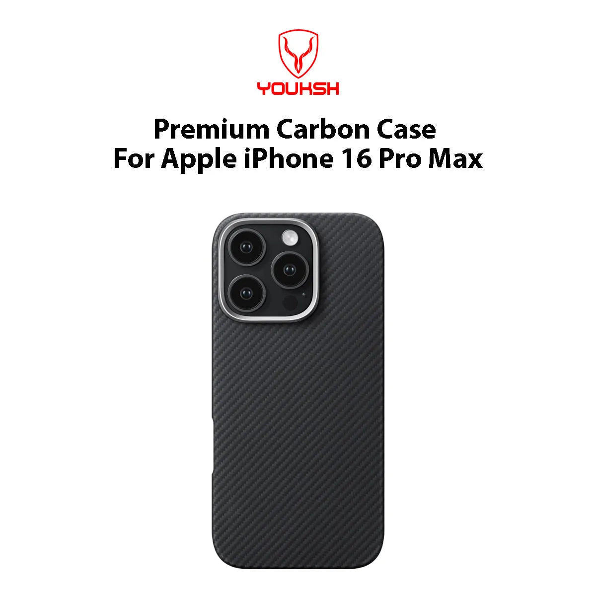 Youksh iPhone 15 Pro Max Carbon Fiber Case