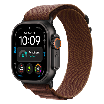 Apple Watch Ultra 4 49mm GPS + Cellular – Black Titanium, Burgundy Alpine Loop