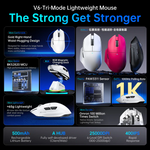 Attach Shark V6 PAW3311 25000DPI 500mAh 65g±3g Gaming Mouse with Dock