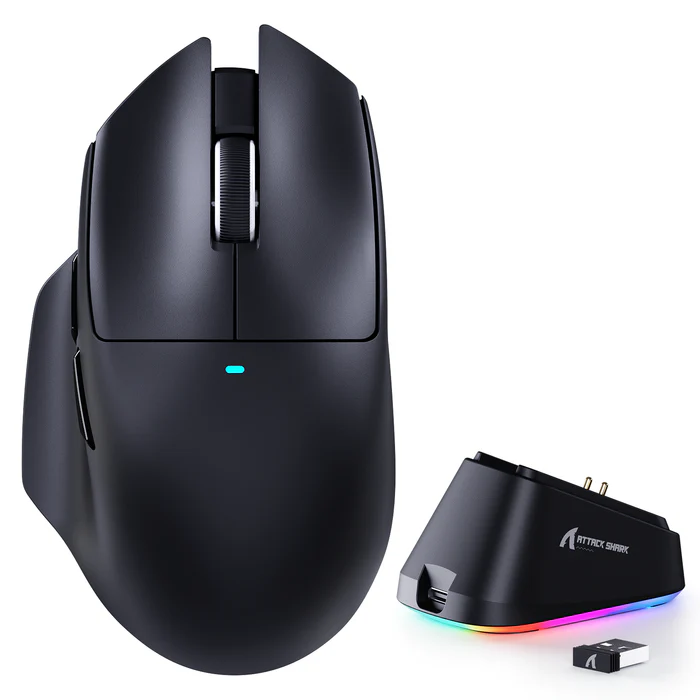 Attach Shark V6 PAW3311 25000DPI 500mAh 65g±3g Gaming Mouse with Dock