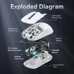 Attach Shark X6 PAW3395 26000DPI 49g±3g Gaming Mouse with Dock