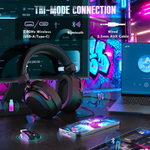 Attack Shark L30 PRO Virtual 7.1 50mm 1100mAh AI Noise Cancelling Wireless Gaming Headset