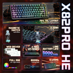 Attack Shark X82 PRO 75% HE Keyboard - Magnetic Switch
