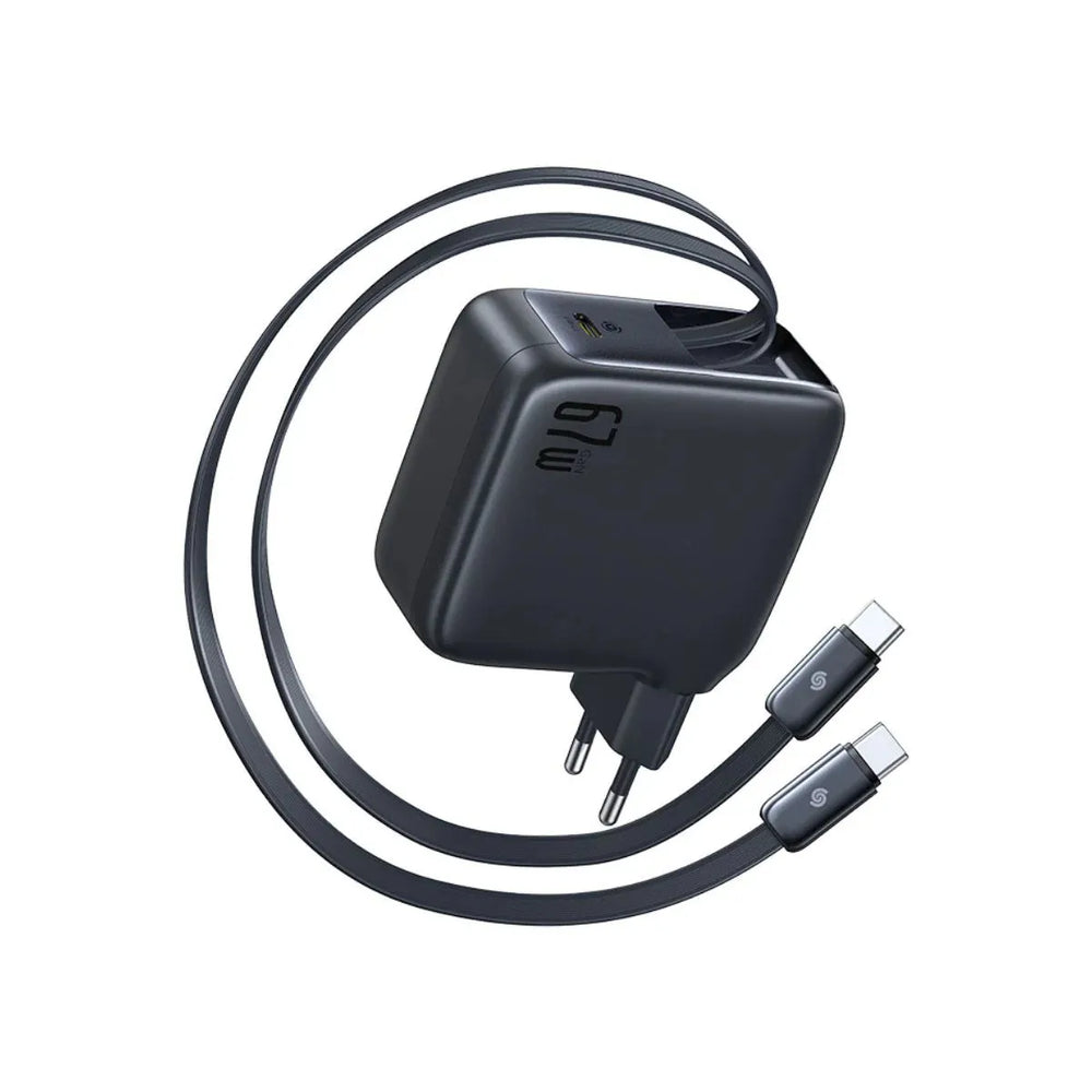 Baseus CJ21 67W GaN Fast Charger with Dual Retractable Cables