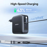 Baseus CJ21 67W GaN Fast Charger with Dual Retractable Cables - view 5