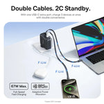 Baseus CJ21 67W GaN Fast Charger with Dual Retractable Cables - view 6