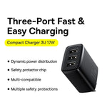 Baseus Compact Charger 3U 17W best price at TechAndExperts Pakistan