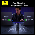 Baseus 240W (3C+U+DC) GaN Desktop Fast Charger - view 6