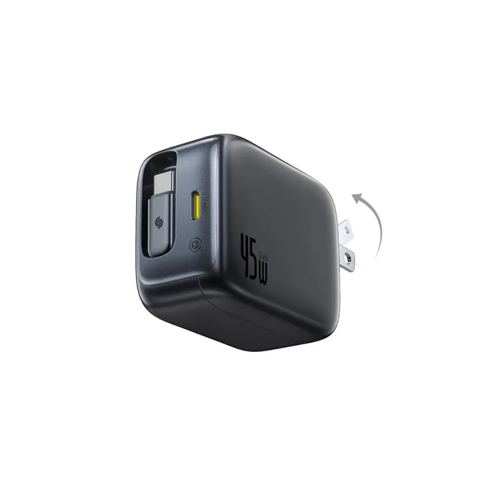 Baseus CJ11 EnerCore 45W Fast Charger with Retractable Cable