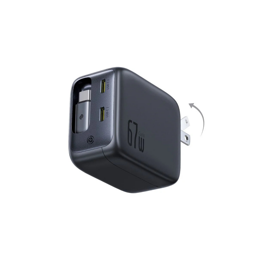 Baseus CJ11 EnerCore 67W Fast Charger with Retractable Cable