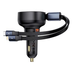 Baseus Enjoyment Pro 60W Car Charger with Retractable USB-C & Lightning Cables