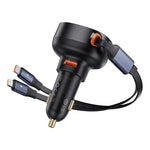Baseus Enjoyment Pro 60W Car Charger with Retractable USB-C & Lightning Cables - view 4