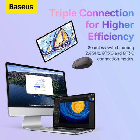 Baseus F01B Tri-Mode Wireless Mouse - Price in Pakistan - Official Warranty