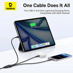 Baseus Flash Series 3 One-for-three 100W Fast Charging Cable - view 7
