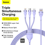 Baseus Flash Series Ⅱ 100W 3-in-1 Fast Charging Data Cable - view 3